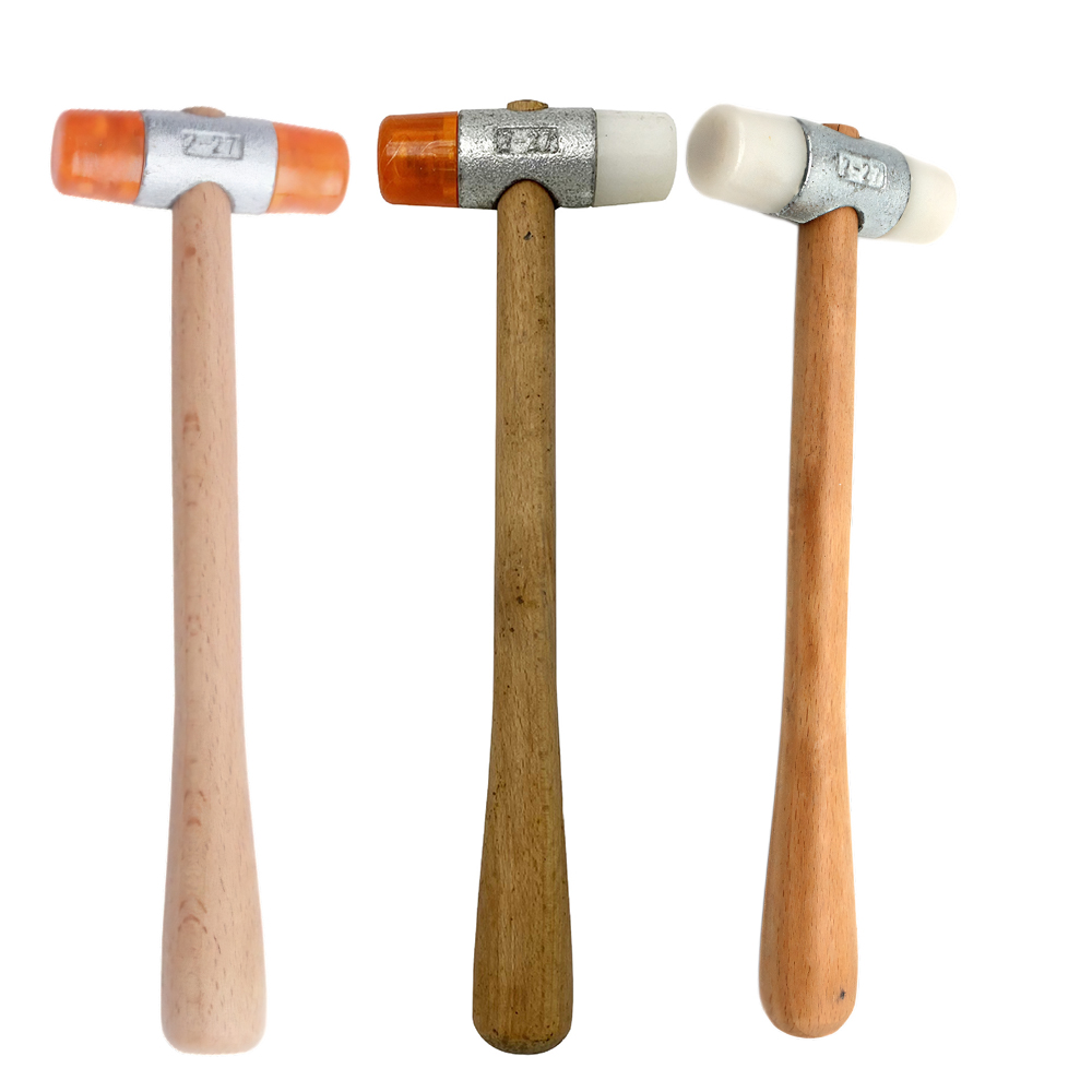 Leatherwork Mallet - Double-Face Nylon Mallet Hammer with Wooden