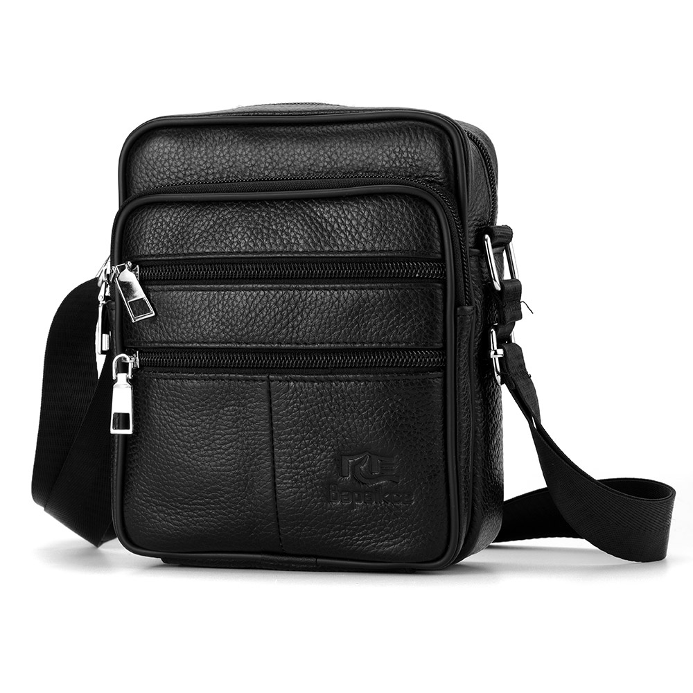 Leather Work Bag Men - Men's Shoulder Bag Business Casual Vintage