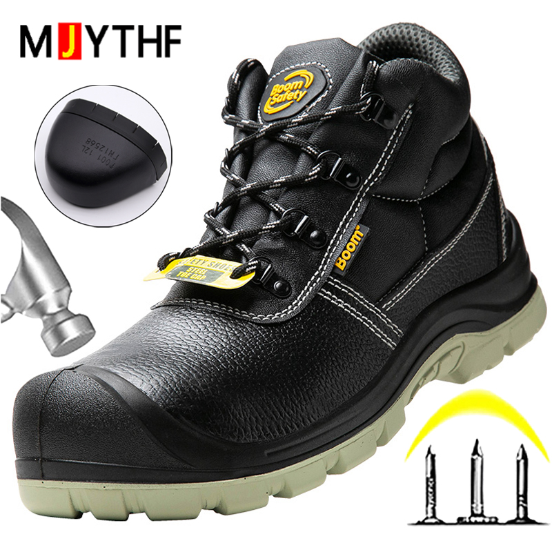 Leather Work Fabric - Indestructible Shoes Work Boots Men Steel