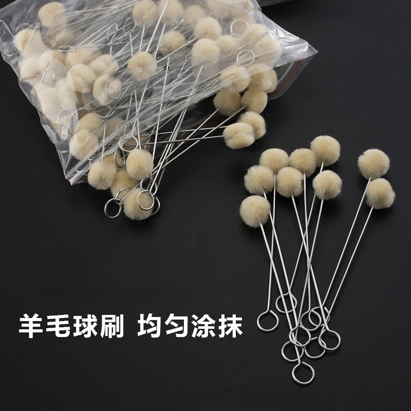 Contact Cement Leather - 100pcsWool Ball, Dyed, Greased, Handmade DIY
