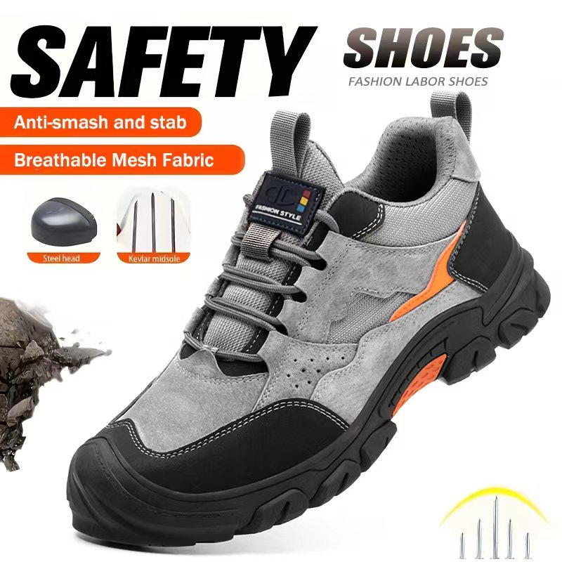 Leather Work Fabric - Anti-smash Puncture Proof Functional Shoes Safety