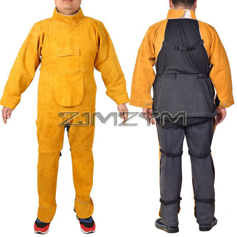 Leatherwork Apron - Cowhide Leather Welding Suit Work Clothes