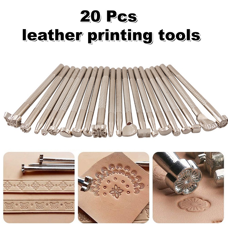 20Pcs Leather Stamping Tools L - Leatherwork Tool Kit ulasan dan harga