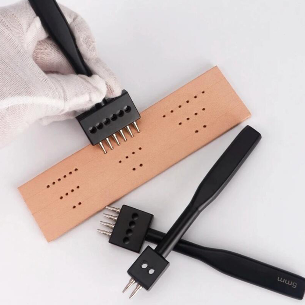 Black Prong Punch Tool Set 3pc - Leather Punch Revolving ulasan dan harga