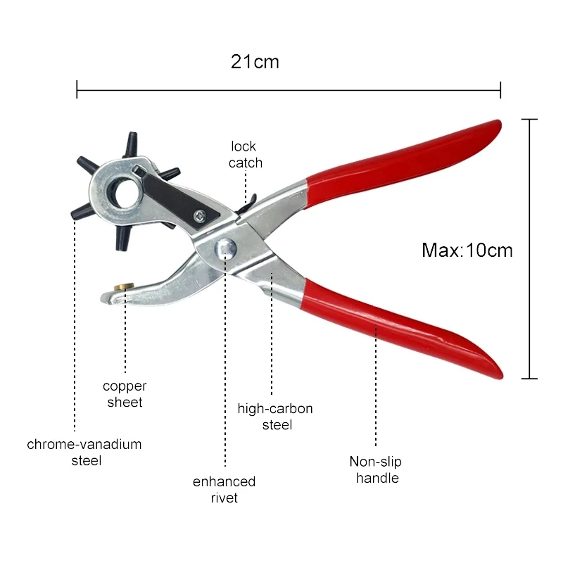 Leather Belt Hole Punch Plier  - Leather Punch Revolving ulasan dan harga
