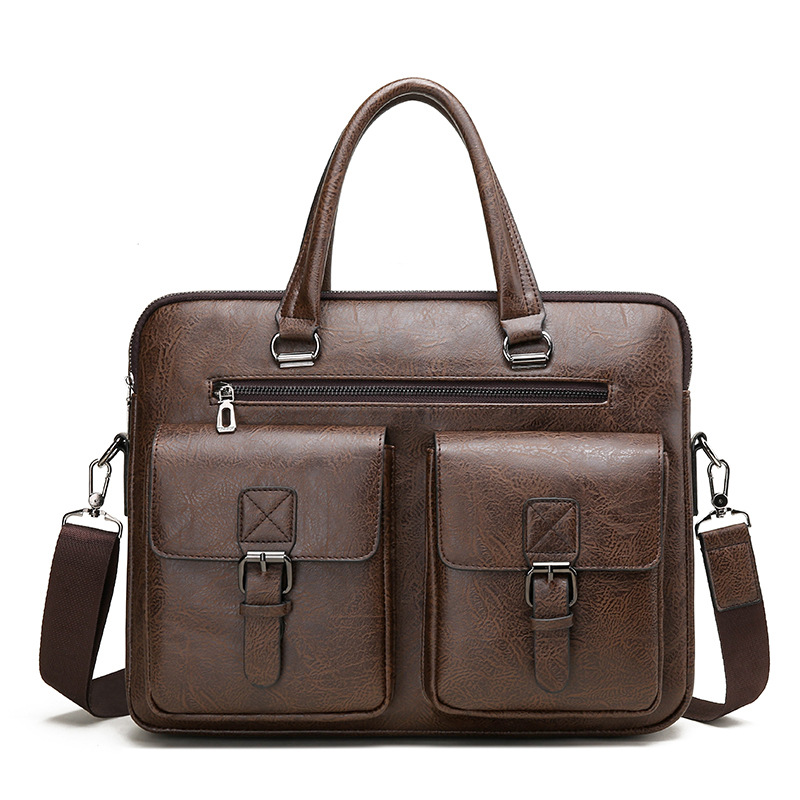 Luxury Brand Man Business Brie - Leather Work Bag ulasan dan harga