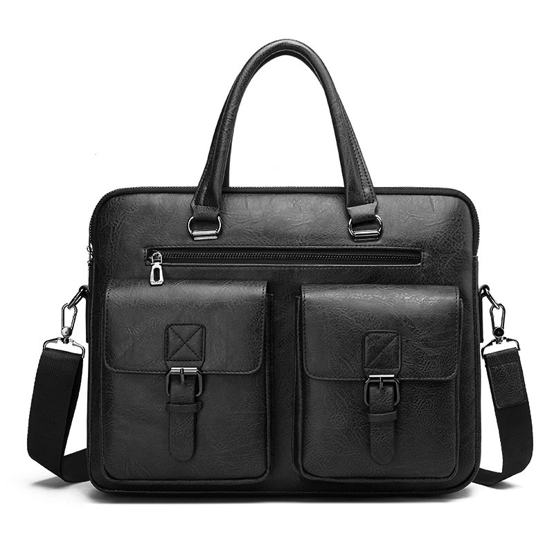 Luxury Brand Man Business Brie - Leather Work Bag ulasan dan harga