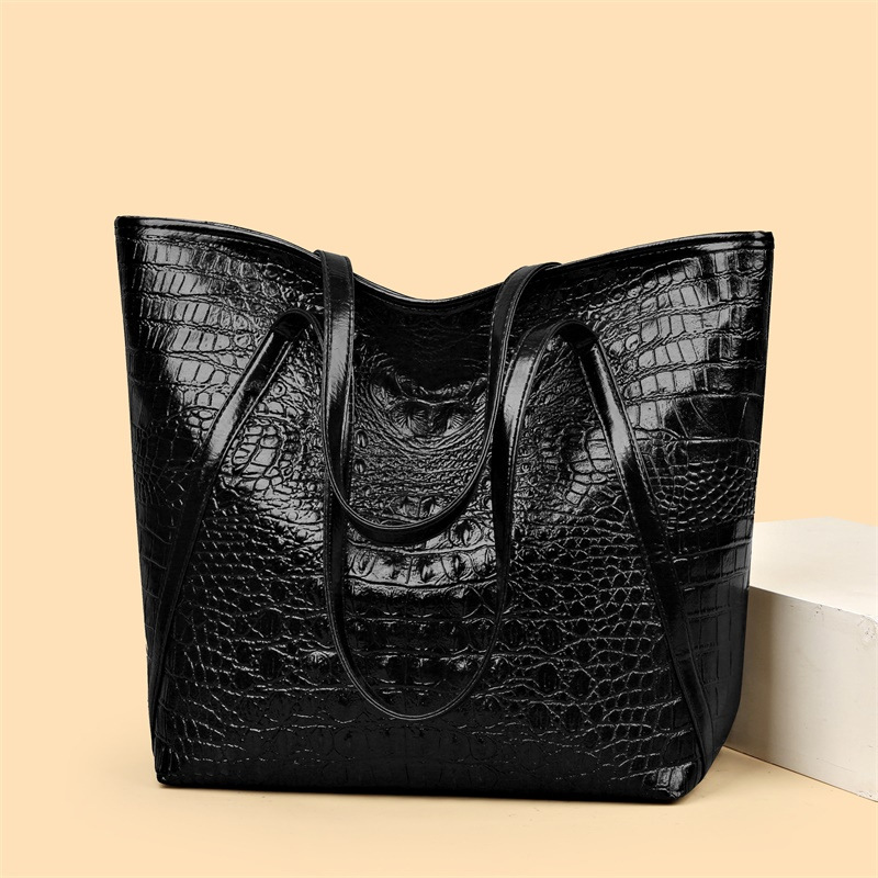 Simple Versatile Crocodile Pri - Leather Work Bag Women ulasan dan harga