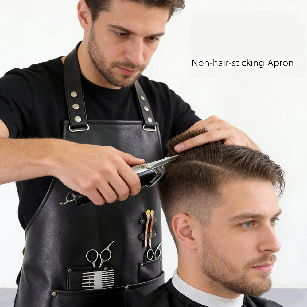 PU Soft Leather Apron Barber's - Leatherwork Apron ulasan dan harga