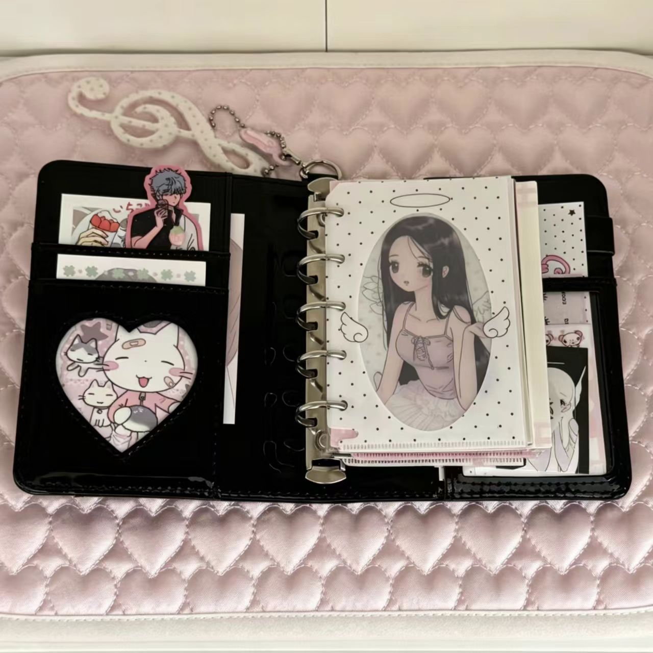Korean Style Polka Dot Heart M - Leather Work Notebook ulasan dan harga