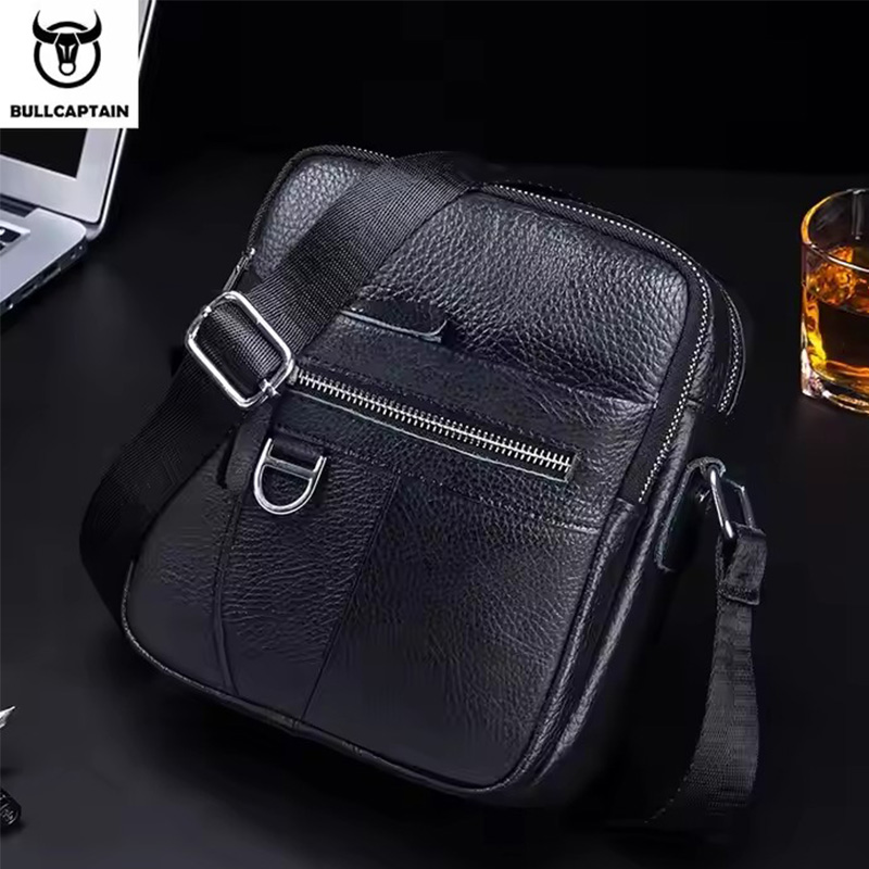 BULLCAPTAIN Mens Leather Messe - Leather Work Bag Men ulasan dan harga