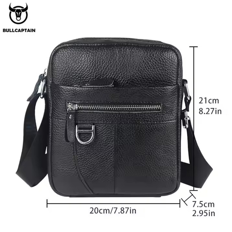 BULLCAPTAIN Mens Leather Messe - Leather Work Bag Men ulasan dan harga