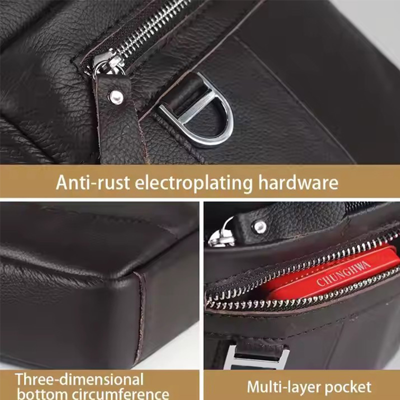 BULLCAPTAIN Mens Leather Messe - Leather Work Bag Men ulasan dan harga