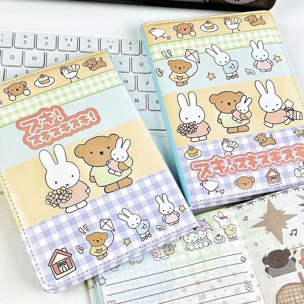 Miffy Rabbit Collage Notebook  - Leather Work Notebook ulasan dan harga