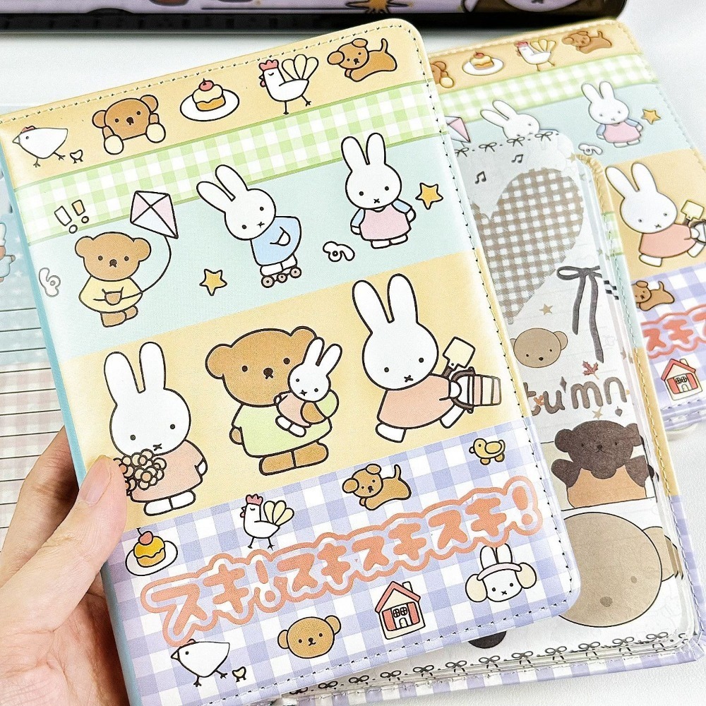 Miffy Rabbit Collage Notebook  - Leather Work Notebook ulasan dan harga