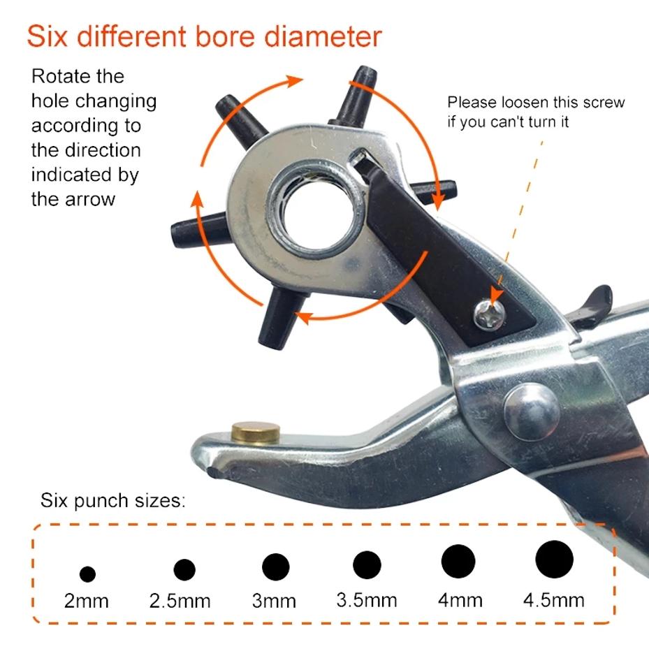 1 Pcs Leather Belt Hole Punch  - Leather Punch Revolving ulasan dan harga