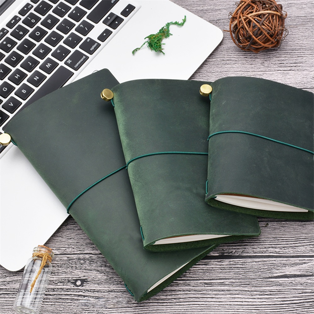 Genuine Leather Traveler Noteb - Leather Work Notebook ulasan dan harga