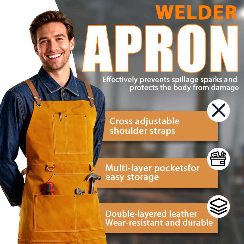 Oxhide Leather Welding Apron C - Leatherwork Apron ulasan dan harga