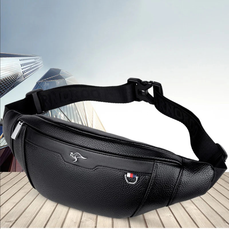 Business Leather Waist Bag Mul - Leather Work Bag ulasan dan harga