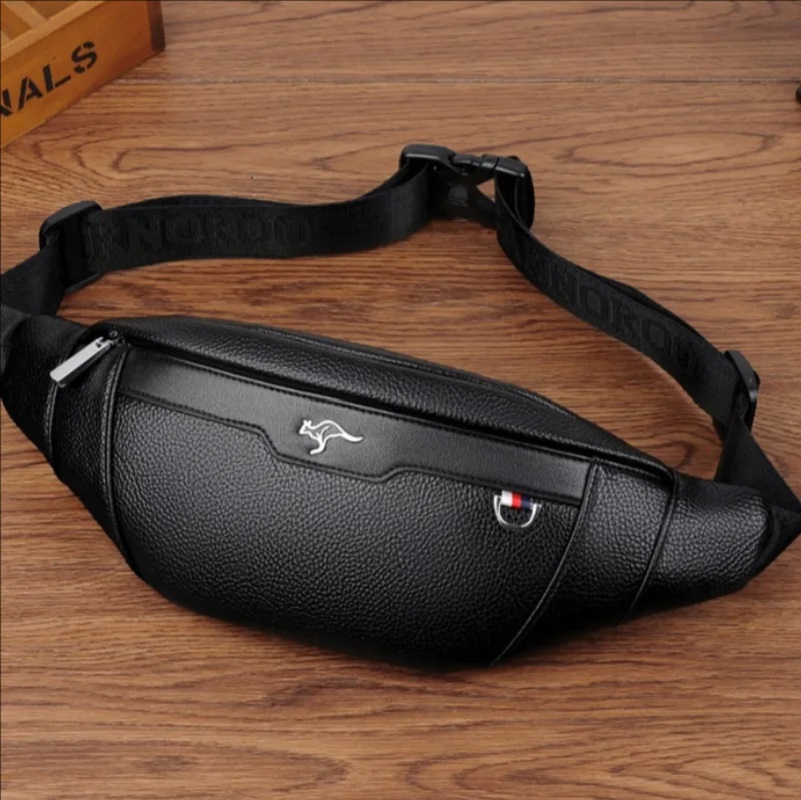 Business Leather Waist Bag Mul - Leather Work Bag ulasan dan harga