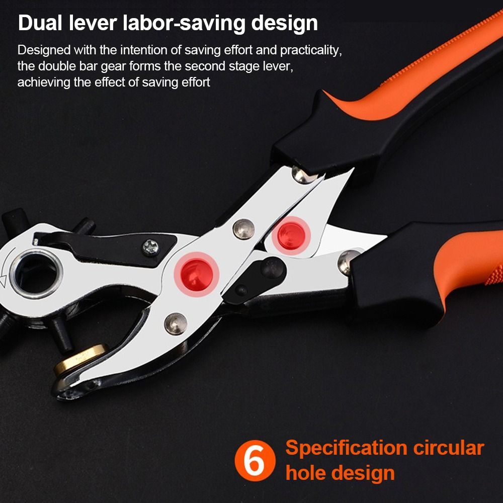Portable Metal Leather Hole Pu - Leather Punch Revolving ulasan dan harga