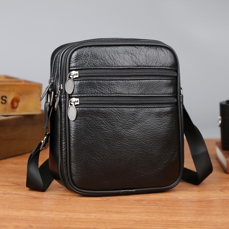 Men's Shoulder Messenger Bag C - Leather Work Bag Men ulasan dan harga