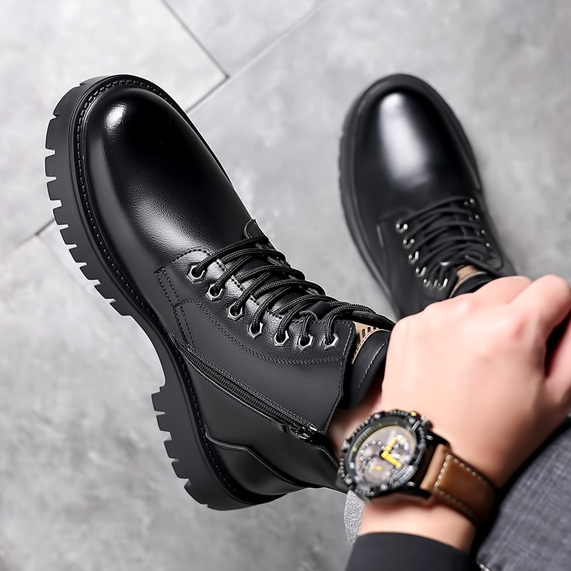 Men Classic Genuine Leather Bo - Leather Work Fabric ulasan dan harga