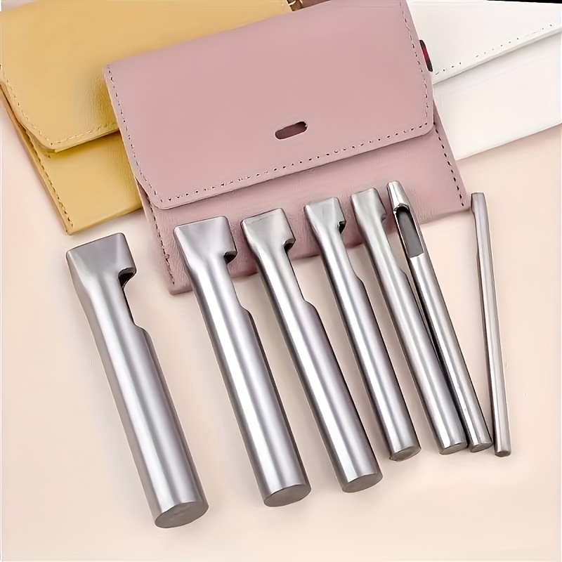 5pcs Leather Oblong Belt Hole  - Leather Punch Revolving ulasan dan harga