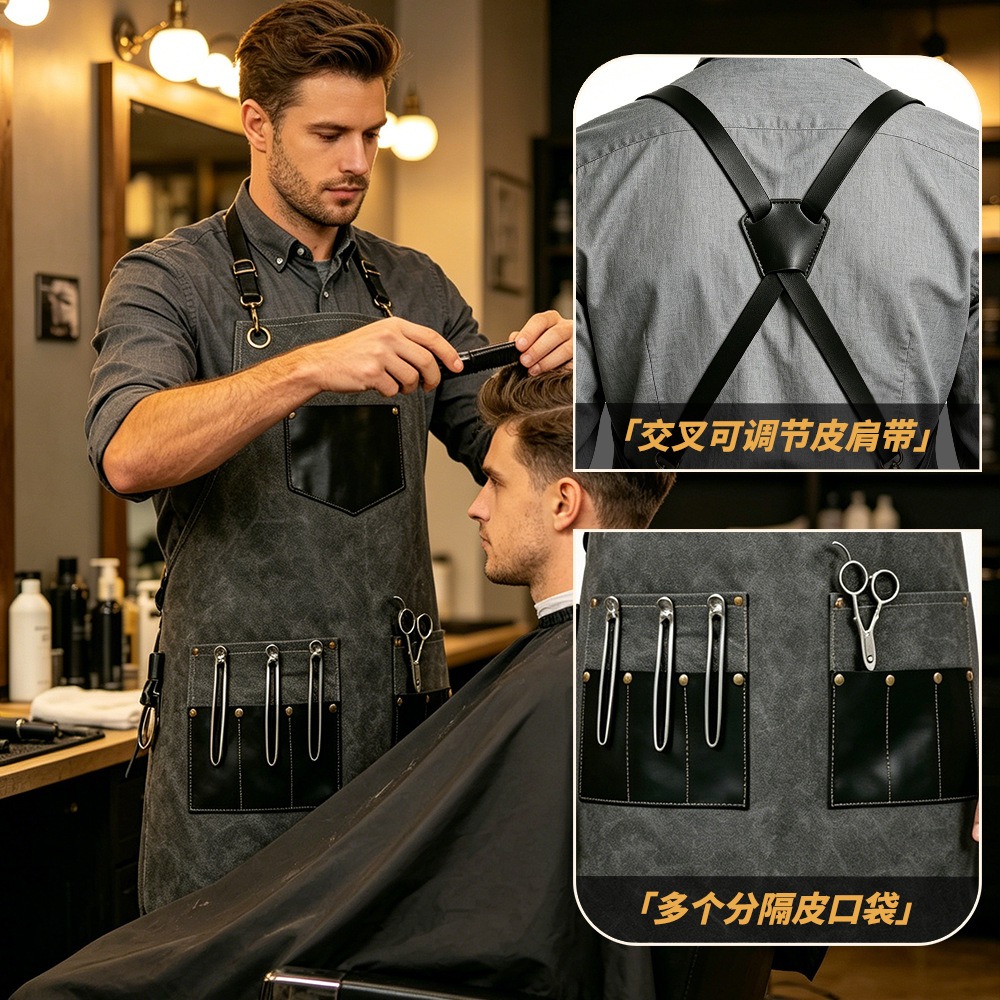 Thick Canvas Apron Leather Mul - Leatherwork Apron ulasan dan harga