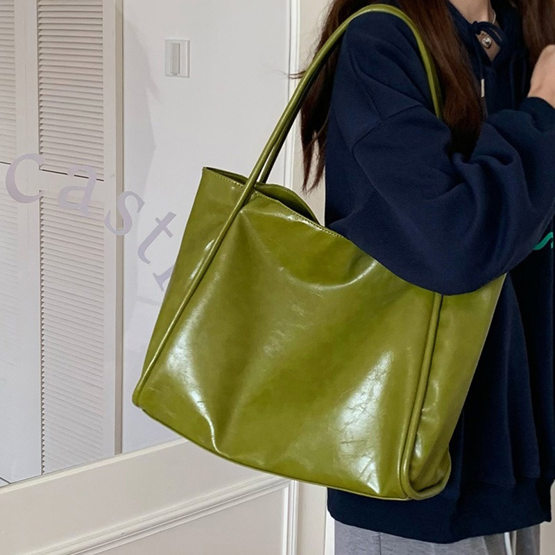 2026 Women New Vintage Shoulde - Leather Work Bag Women ulasan dan harga