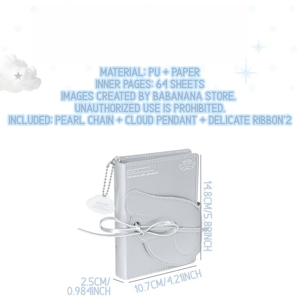 Kawaii Angel Wings Notebook A7 - Leather Work Notebook ulasan dan harga
