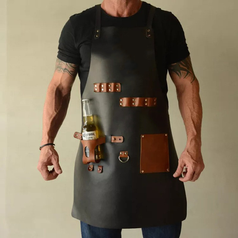 Outdoor PU Leather Apron Outdo - Leatherwork Apron ulasan dan harga