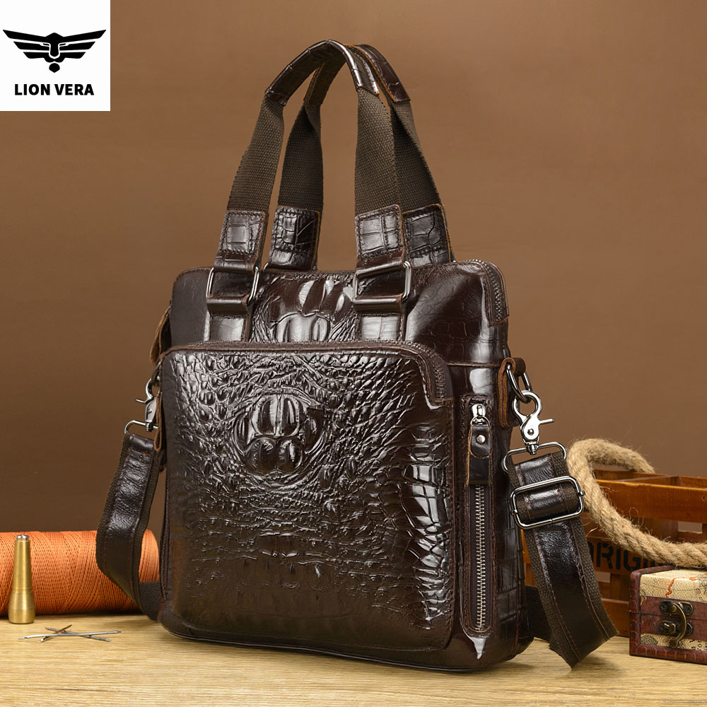 LION VERA Men's Genuine Leathe - Leather Work Bag Men ulasan dan harga