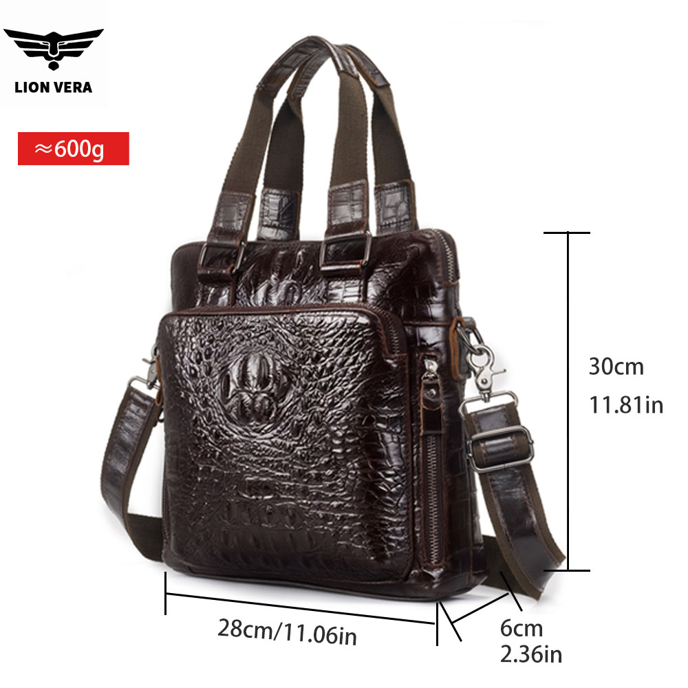 LION VERA Men's Genuine Leathe - Leather Work Bag Men ulasan dan harga