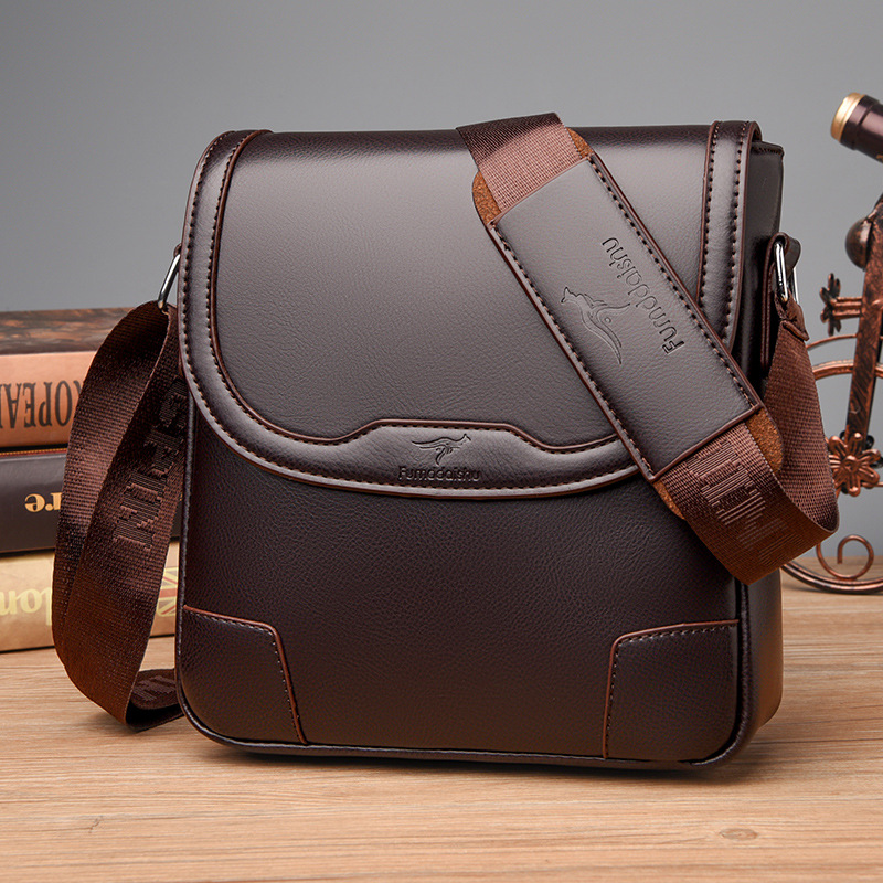 Luxury Brand Men Leather Shoul - Leather Work Bag Men ulasan dan harga