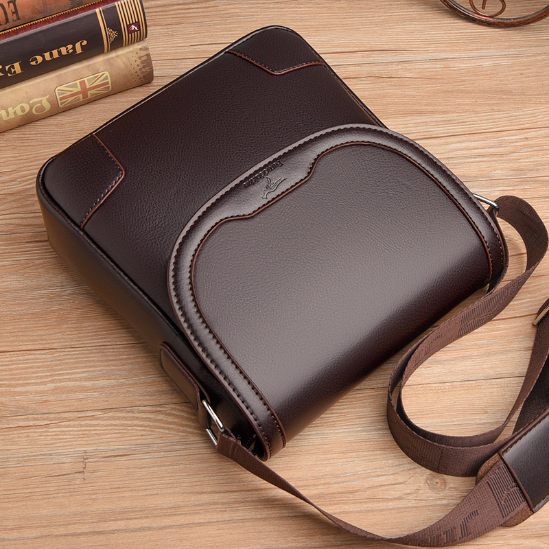 Luxury Brand Men Leather Shoul - Leather Work Bag Men ulasan dan harga