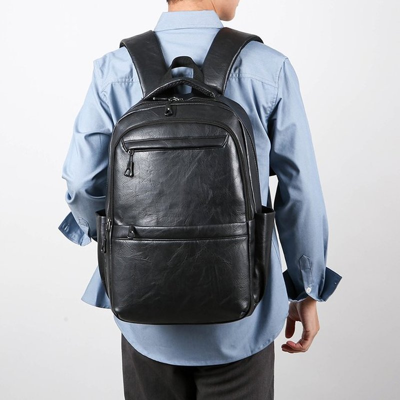 Premium Leather Business Backp - Leather Work Bag ulasan dan harga