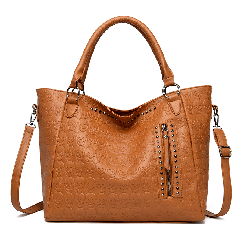Punk Skull Crossbody Bag PU Le - Leather Work Bag Women ulasan dan harga