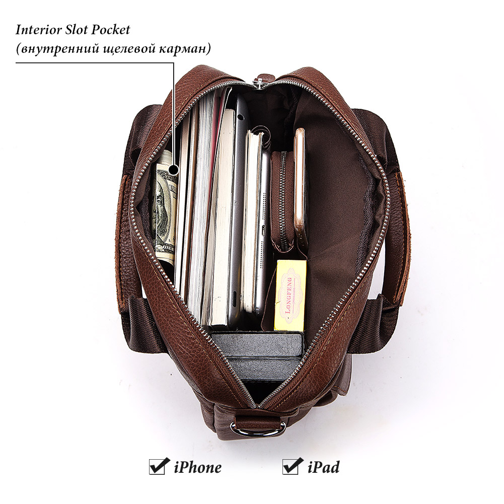 Durable Genuine Leather Bags f - Leather Work Bag Men ulasan dan harga