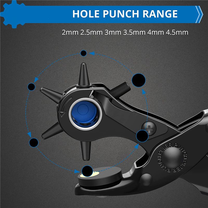 New Belt Hole Puncher for Leat - Leather Punch Revolving ulasan dan harga