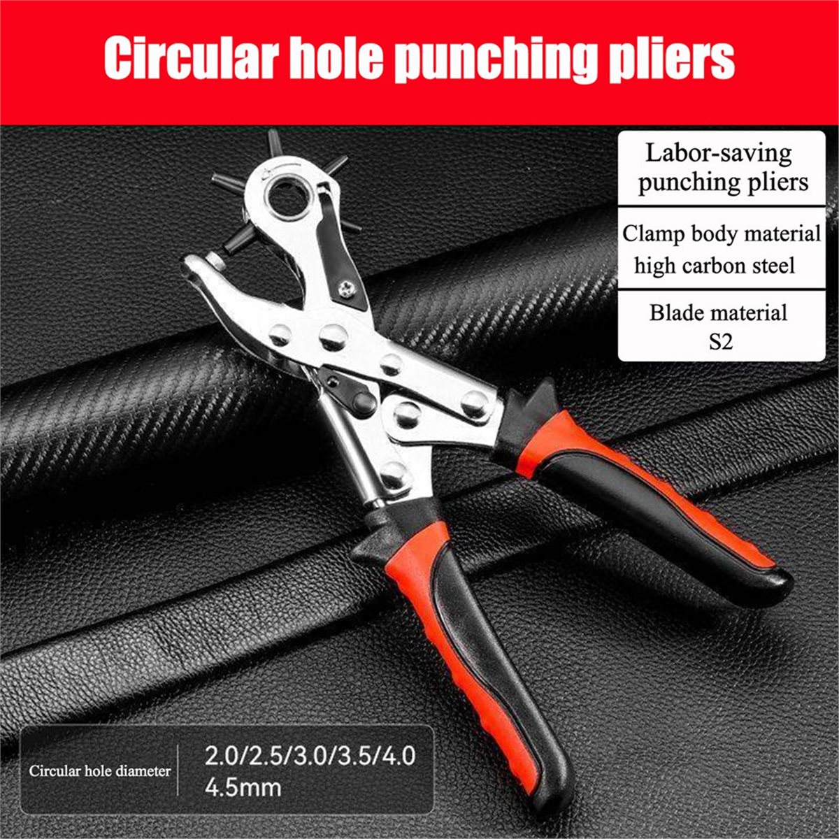 828 Mega Sale 2-4.5mm Leather  - Leather Punch Revolving ulasan dan harga