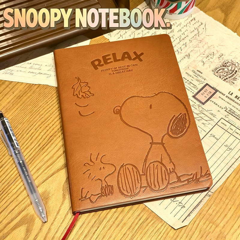 Vintage Snoopy A5 Leather Note - Leather Work Notebook ulasan dan harga