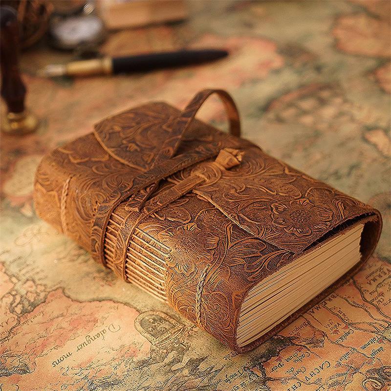 Handmade Leather Notebook Brow - Leather Work Notebook ulasan dan harga